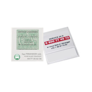 Etui vignette adhésif