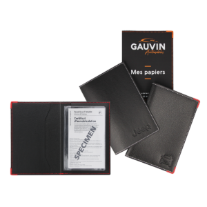auxence etui pvc porte papiers voiture carte grise fabrication française