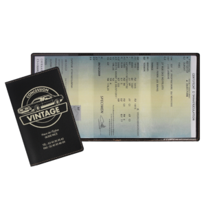 Porte carte grise 3 volets COUSU - Façon Maroquinerie