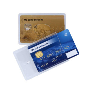 Etui rigide blanc ou transparent 1 carte de crédit