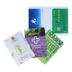 auxence etui 2 cartes pvc santé carte vitale fabrication française