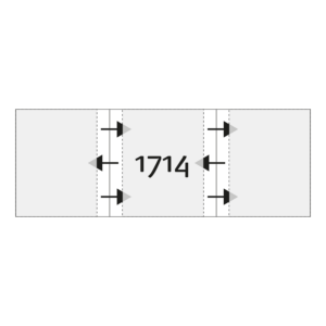 Pochette 3 volets ouverture tête bêche